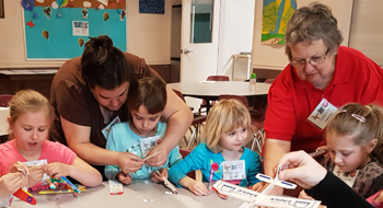 Kids having a learning session