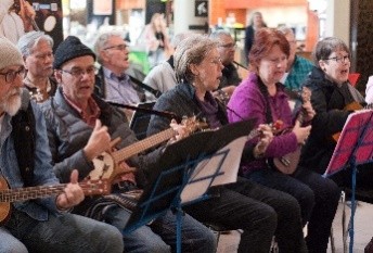 People enjoying music together.